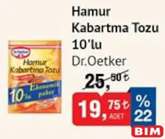 DR. OETKER HAMUR KABARTMA TOZU 10'LU